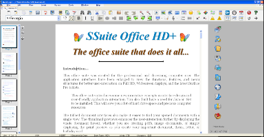 Screenshot of SSuite OmegaOffice - WordGraph HD Version. Updated for the latest Dekstop, Laptop, and Surface Pro tablets.